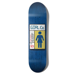 Girl Skateboard Deck - Gridbox Tyler Pacheco Blue 8.375"