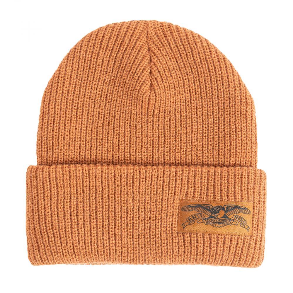 Anti Hero Stock Eagle Label Cuff Beanie - Brown/Brown/Black