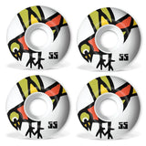 Girl Skateboard Wheels - Pictograph Staple 99a 55mm White (4 Pack)