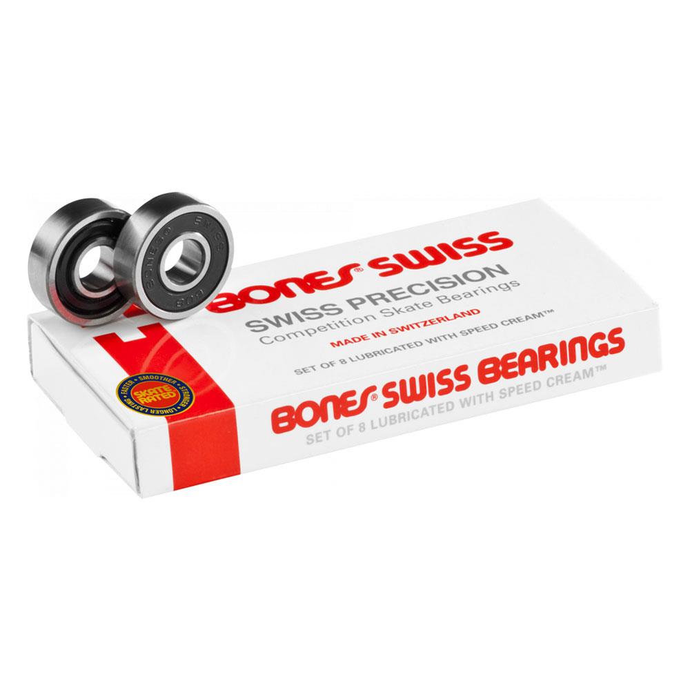 Bones Skateboard Bearings - Swiss Bearings (8 Pack)