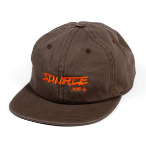 Source Skate Co. Six Panel Cap - Walnut/Orange