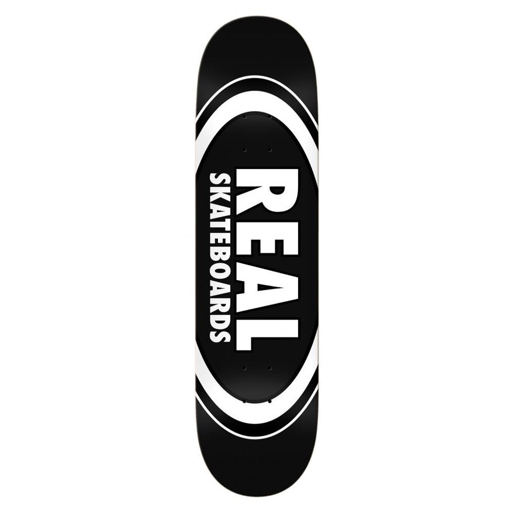 Real Skateboard Deck - Team Classic Oval Black 8.25"