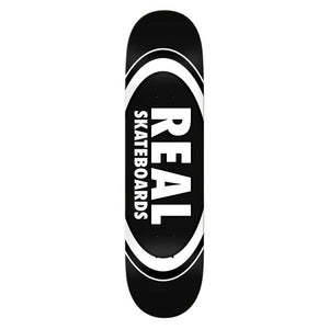Real Skateboard Deck - Team Classic Oval Black 8.25"