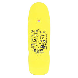 Heroin Skateboard Deck - Dead Dave Painted 10.1" (Shaped)