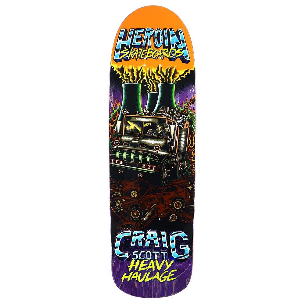 Heroin Skateboard Deck - Craig Heavy Haulage 9.5" (Shaped)