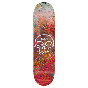 Zero Skateboard Deck - Bam Single Skull Red 8.25"