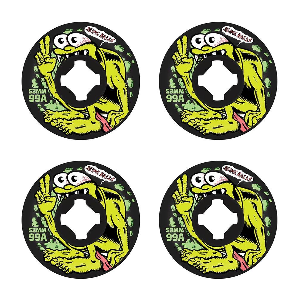 Slime Balls Wheels - Hardline Gremmie Vomit Mini 99a Black 53mm (4 Pack)