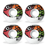 Girl Skateboard Wheels - Pictograph Staple 99a 51mm White (4 Pack)