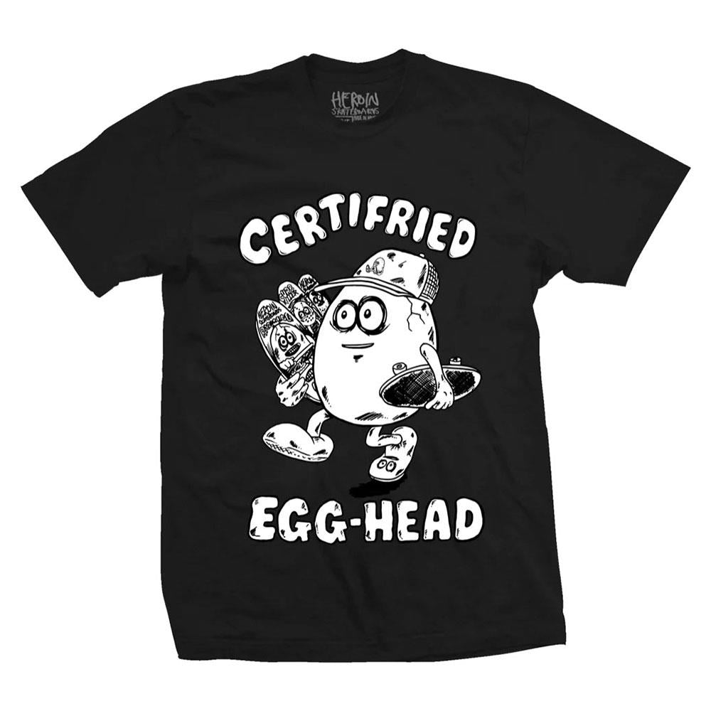 Heroin Skateboards Certifried Egg T-Shirt - Black
