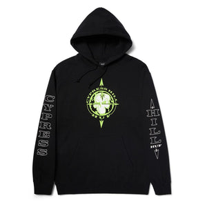 HUF x Cypress Hill Blunted Compass Pullover Hoodie - Black