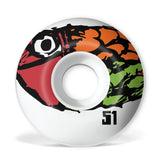 Girl Skateboard Wheels - Pictograph Staple 99a 51mm White (4 Pack)