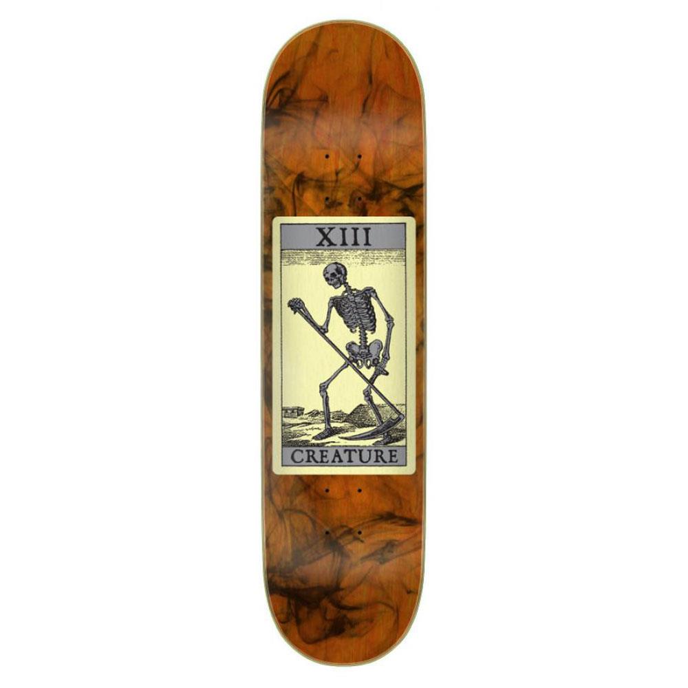 Creature Skateboard Deck - Deathcard SM Birch Orange 8"