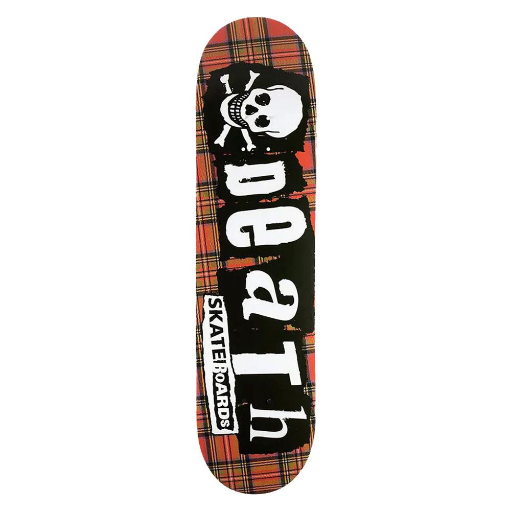 Death Skateboard Deck - Punk Tartan 8"