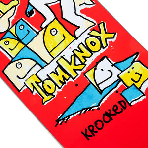 Krooked Skateboard Deck - Tom Knox Debut Red 8.5"
