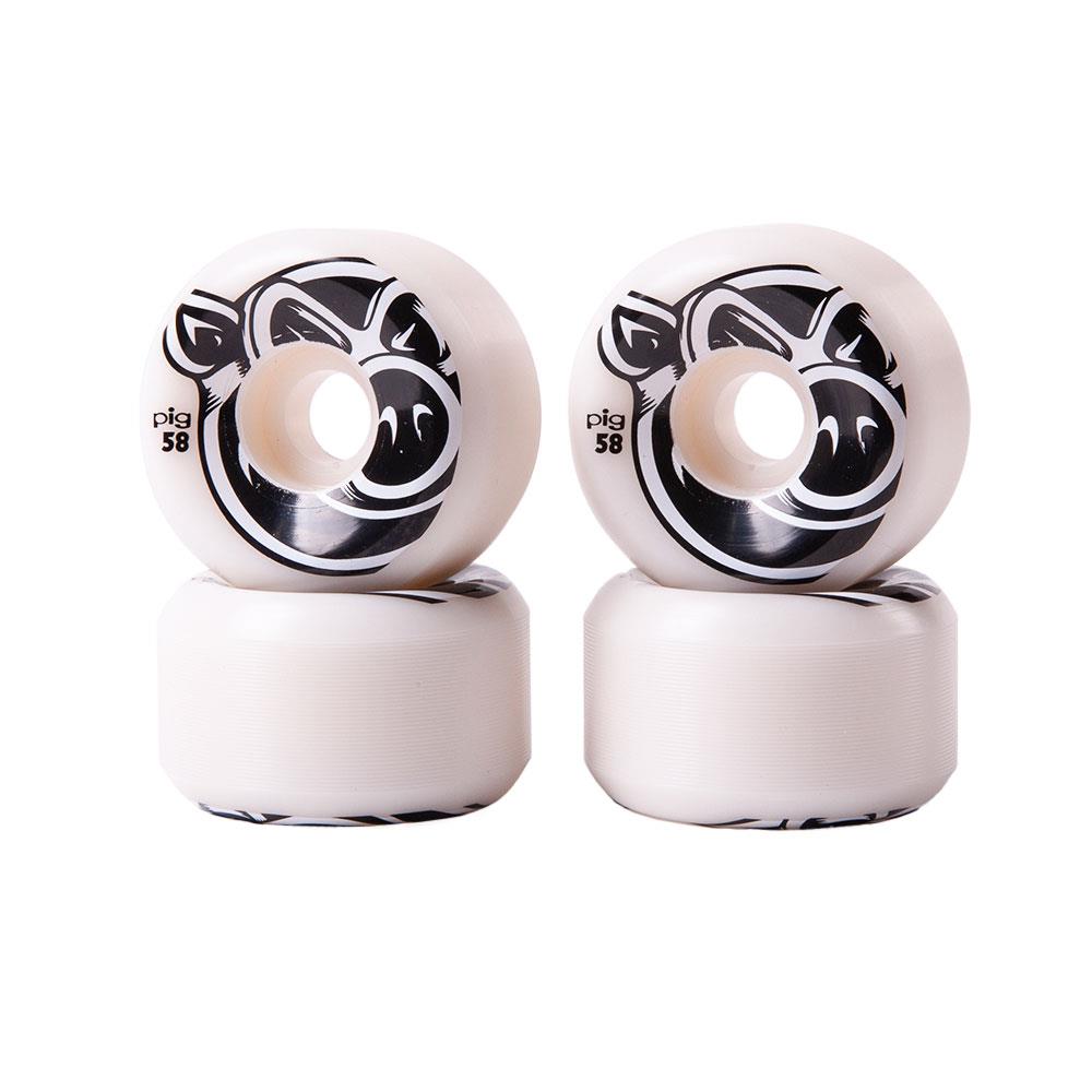 Pig Wheels - PG Head C-Line White/Black 101a 58mm (4 Pack)