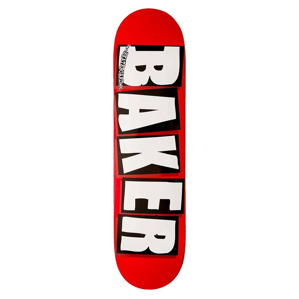 Baker Skateboard Deck - Team Brand Logo Red/White 8.25"
