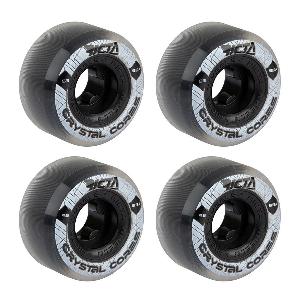 Ricta Wheels - Crystal Cores Black/Clear 95a 53mm (4 Pack)