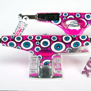 Krux Trucks - K5 FOS Eyes 2 DLK Standard Silver/Pink 8 (Pair)