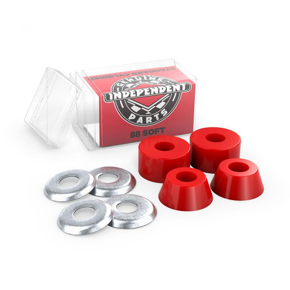 Independent Skateboard Bushings - Standard Cylinder Soft 88a Red (2 Pack)