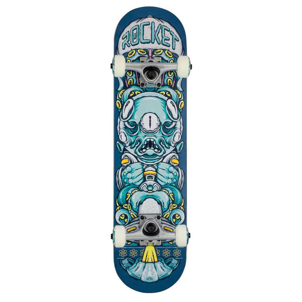 Rocket Complete Skateboard - Alien Pile-up Blue 7.375"