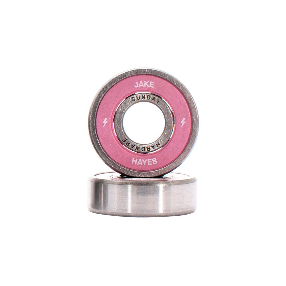 Sunday Hardware Skateboard Bearings - Jake Hayes Pro Pink