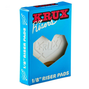 Krux Skateboard Riser Pads 1/8" White (2 Pack)