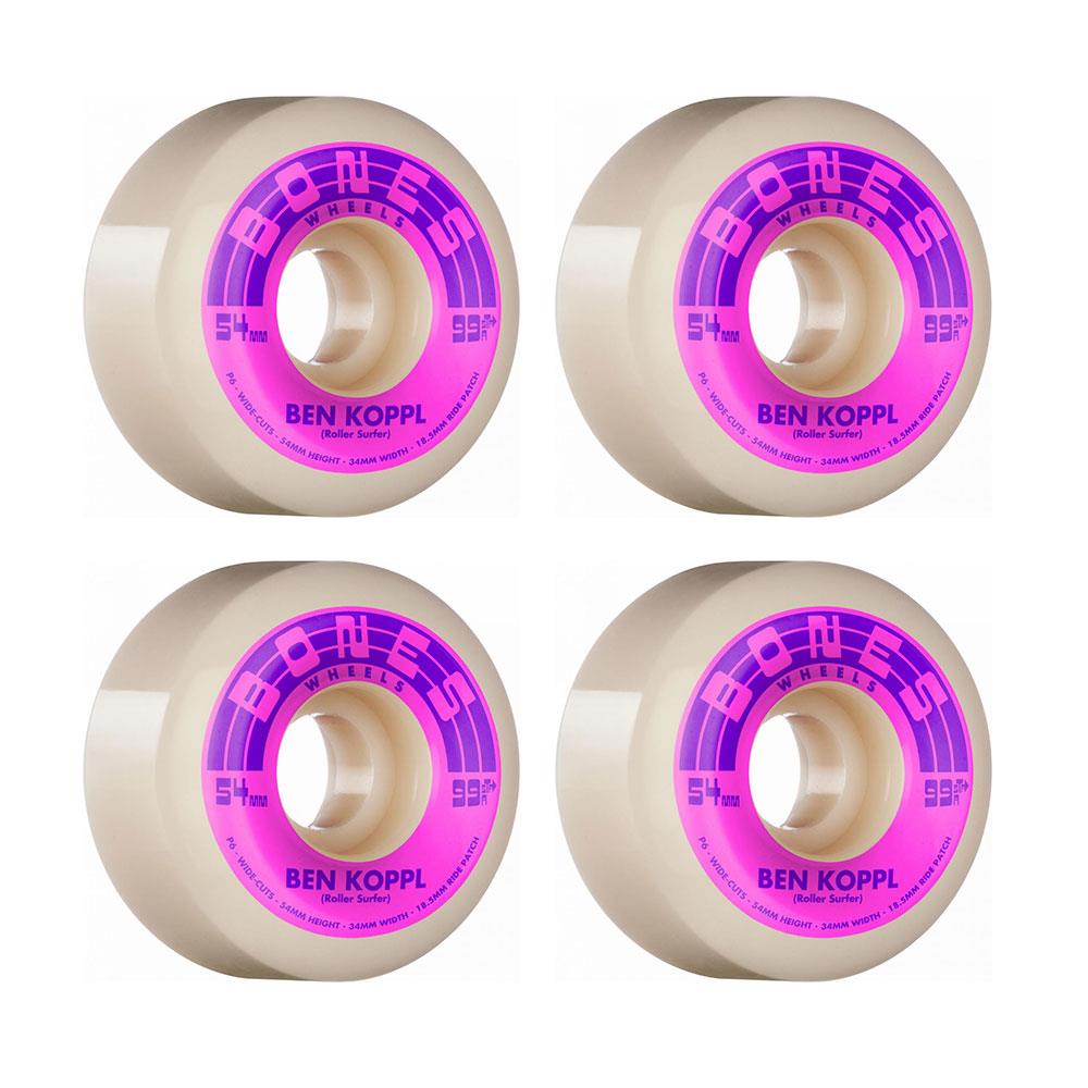 Bones Wheels - STF Koppl Rollersurfer V6 Wide White/Pink 99a 54mm (4 Pack)