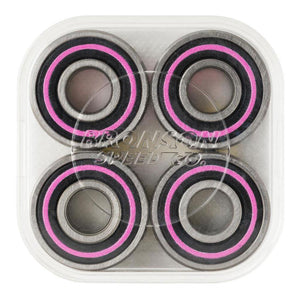 Bronson Speed Co Skateboard Bearings - Nora Vasconcellos Pro G3 Silver/Black 8" (8 Pack)