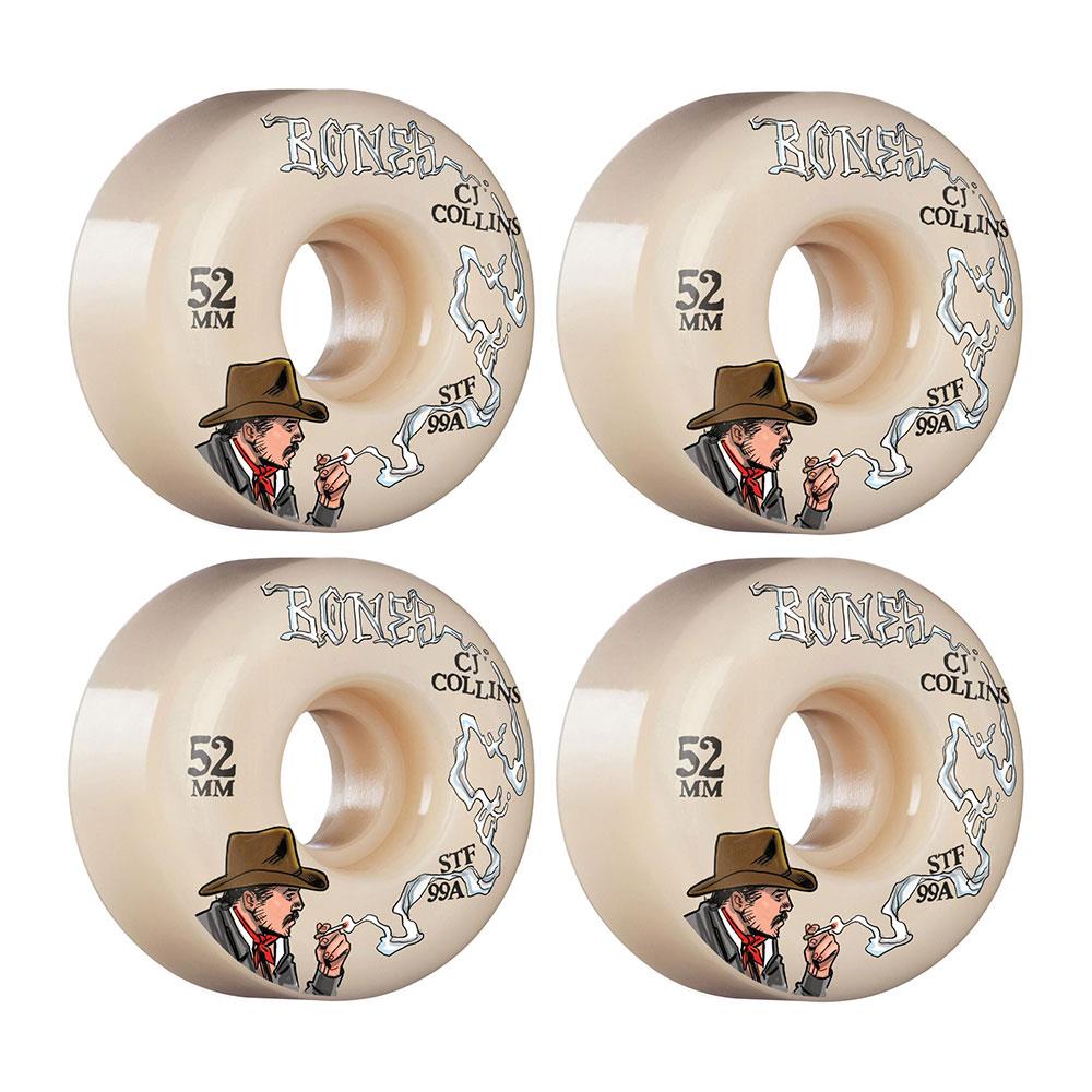 Bones Wheels - STF Collins Cowboy Up V2 Lock White 99a 52mm (4 Pack)