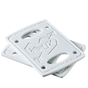 Krux Skateboard Riser Pads 1/8" White (2 Pack)