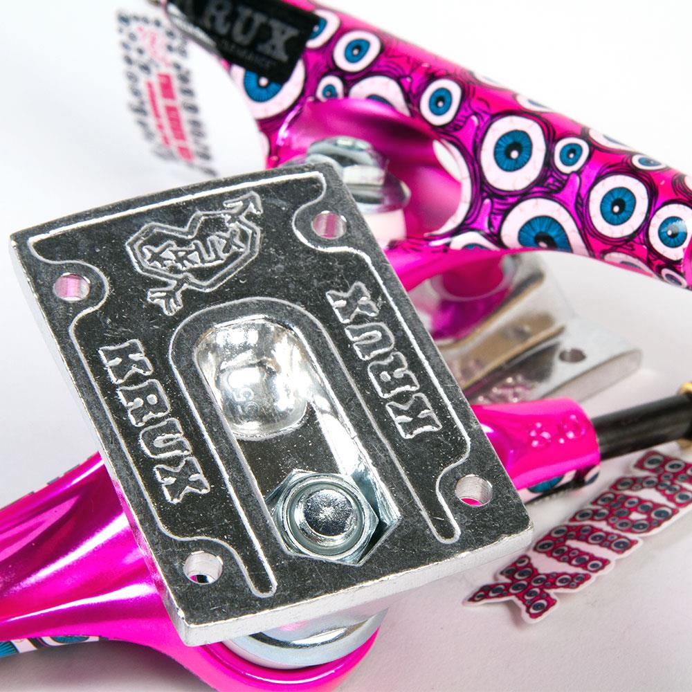 Krux Trucks - K5 FOS Eyes 2 DLK Standard Silver/Pink 8.25 (Pair)