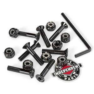 Independent Skateboard Truck Bolts - Allen Black 7/8" (8 Pack)