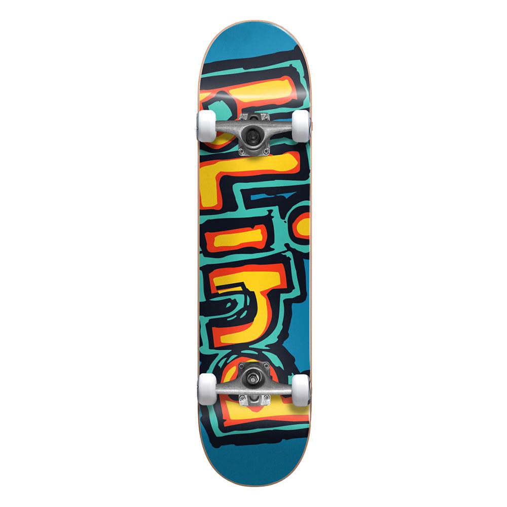 Blind Complete Skateboard - Matte OG Logo FP Bright Red/Teal 7.75"