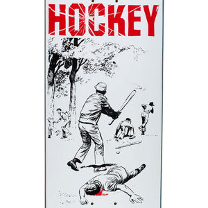 Hockey Skateboard Deck - Baseball White 8.18"