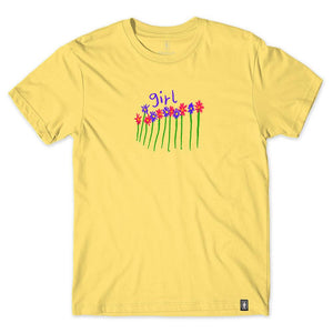 Girl Flowers Youth T-Shirt - Daisy Yellow