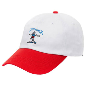 Thrasher Cap Gonz Old Timer Hat - White/Red