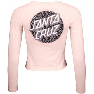 Santa Cruz Womens Screaming Paisley Dot Long Sleeve T-Shirt - Chalk Pink