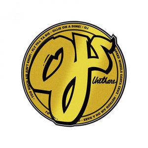 OJ Classic Gold Foil Gold Sticker 3" (Single)