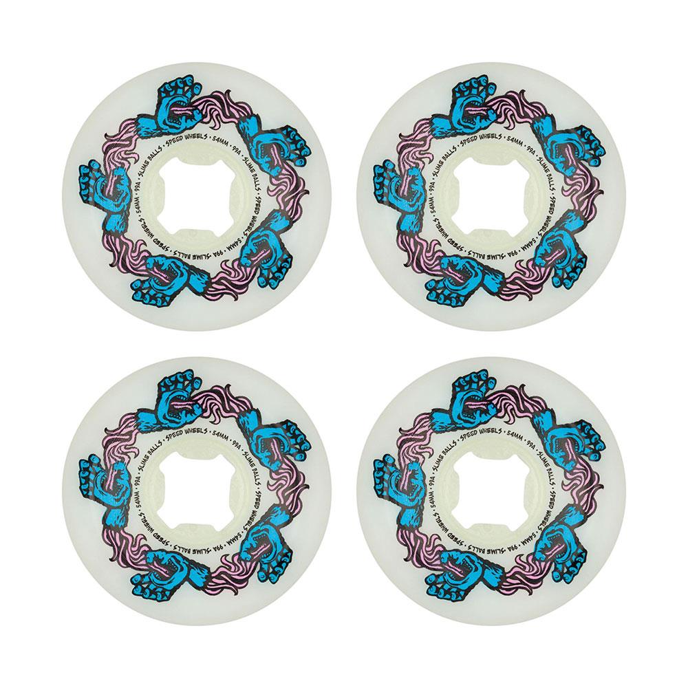Santa Cruz Wheels - Slime Balls Infinity Hand Speed Balls White 99a 54mm (4 Pack)