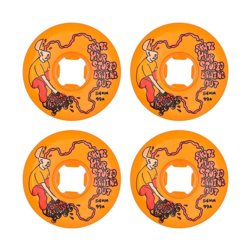 Santa Cruz Wheels - Slime Balls Stupid Brains Speed Balls Orange 99a 54mm (4 Pack)