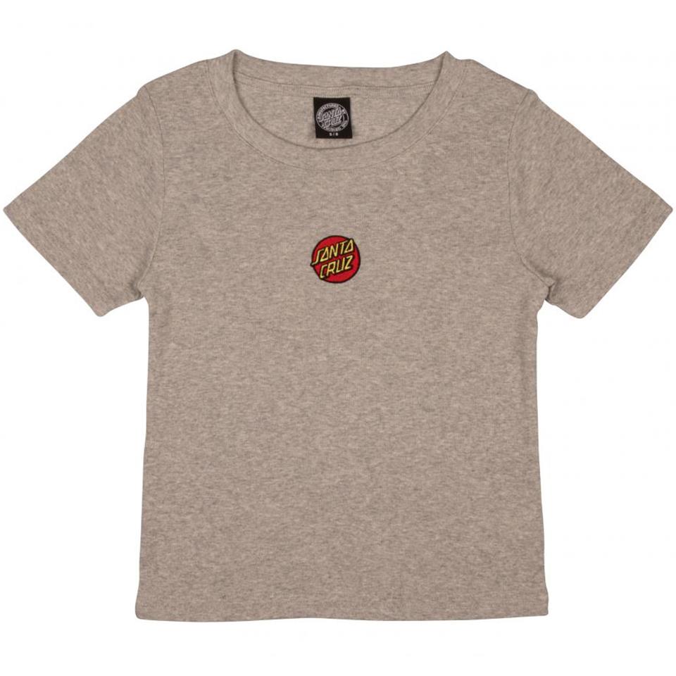 Santa Cruz Womens Classic Dot Emb T-shirt - Heather Grey