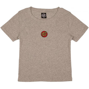 Santa Cruz Womens Classic Dot Emb T-shirt - Heather Grey