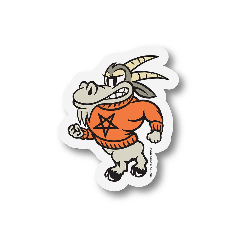 HUF X Thrasher Goat Sticker - Orange