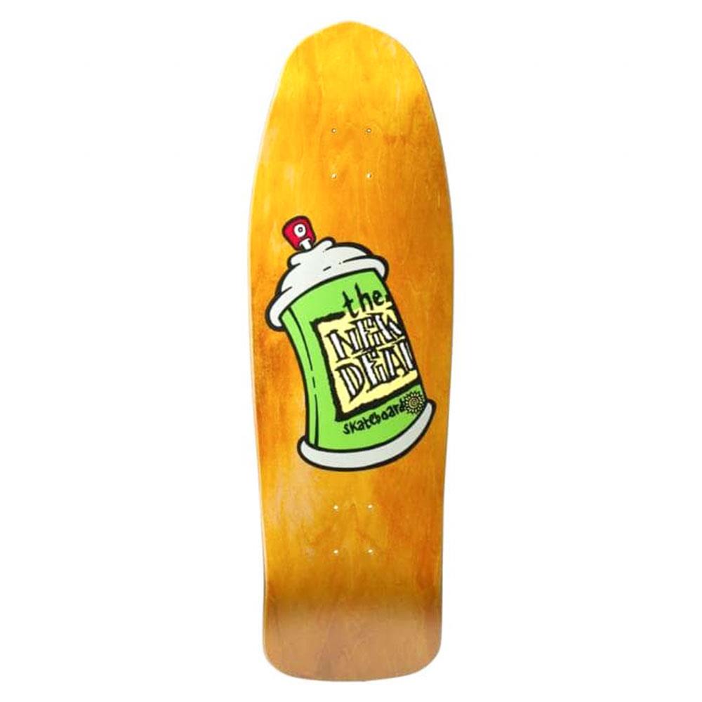 New Deal Skateboard Deck - Spray Can SP Orange 9.75" (Shaped)