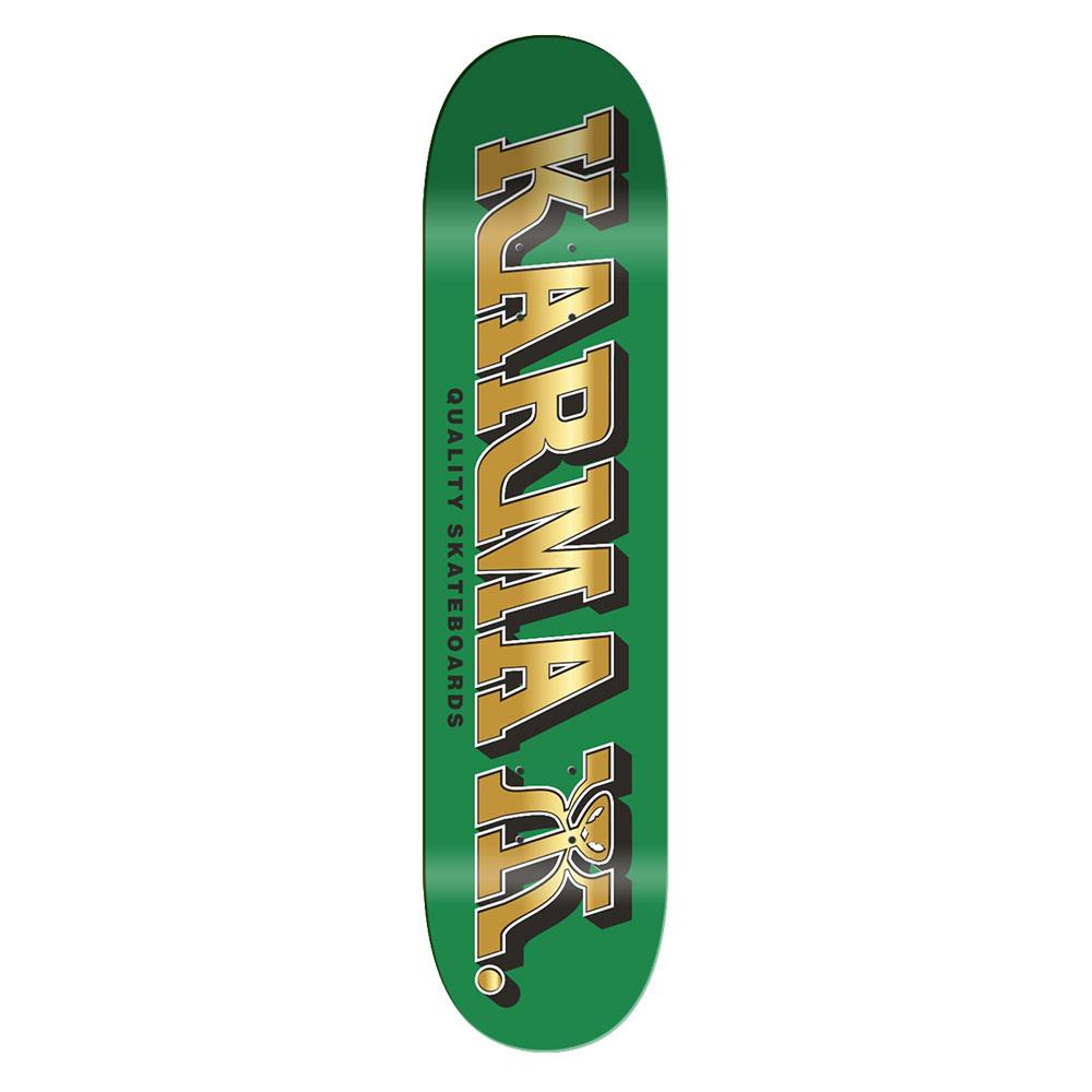 Karma Skateboard Deck - Kizla Green & Gold 8"