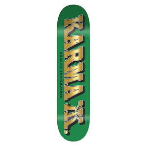 Karma Skateboard Deck - Kizla Green & Gold 8"