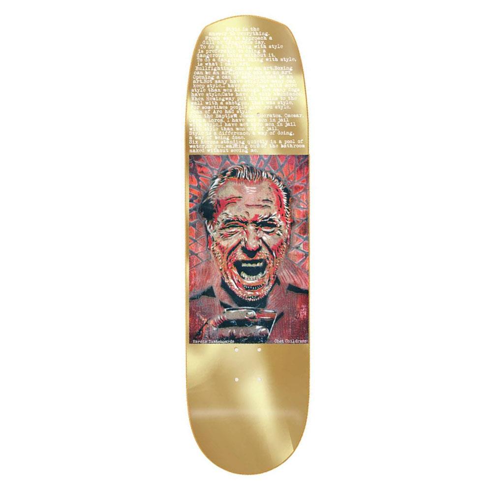 Heroin Skateboard Deck - Chet Childress Gold Buk 8.625"