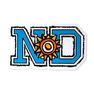New Deal Official Reissue Skateboard Sticker - Blue Logo