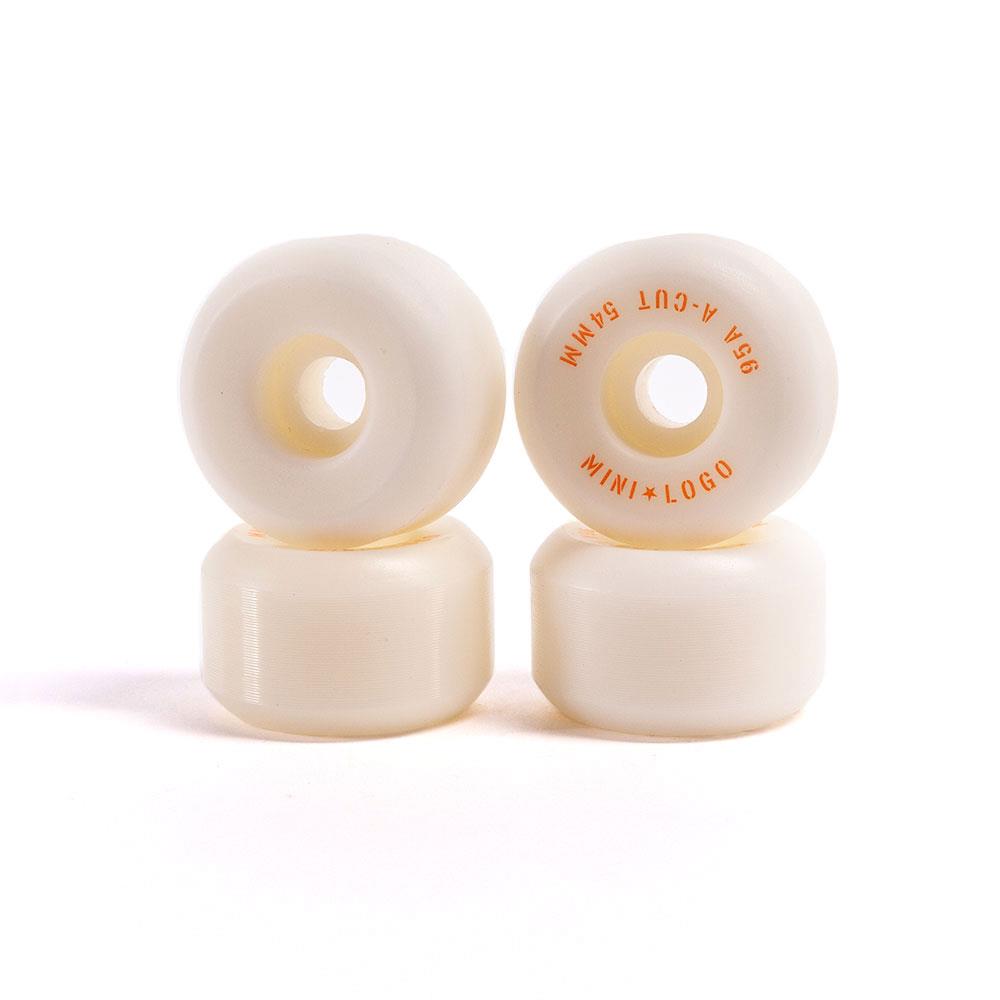 Mini Logo Wheels - A-Cut 2 Hybrid White 95a 54mm (4 Pack)