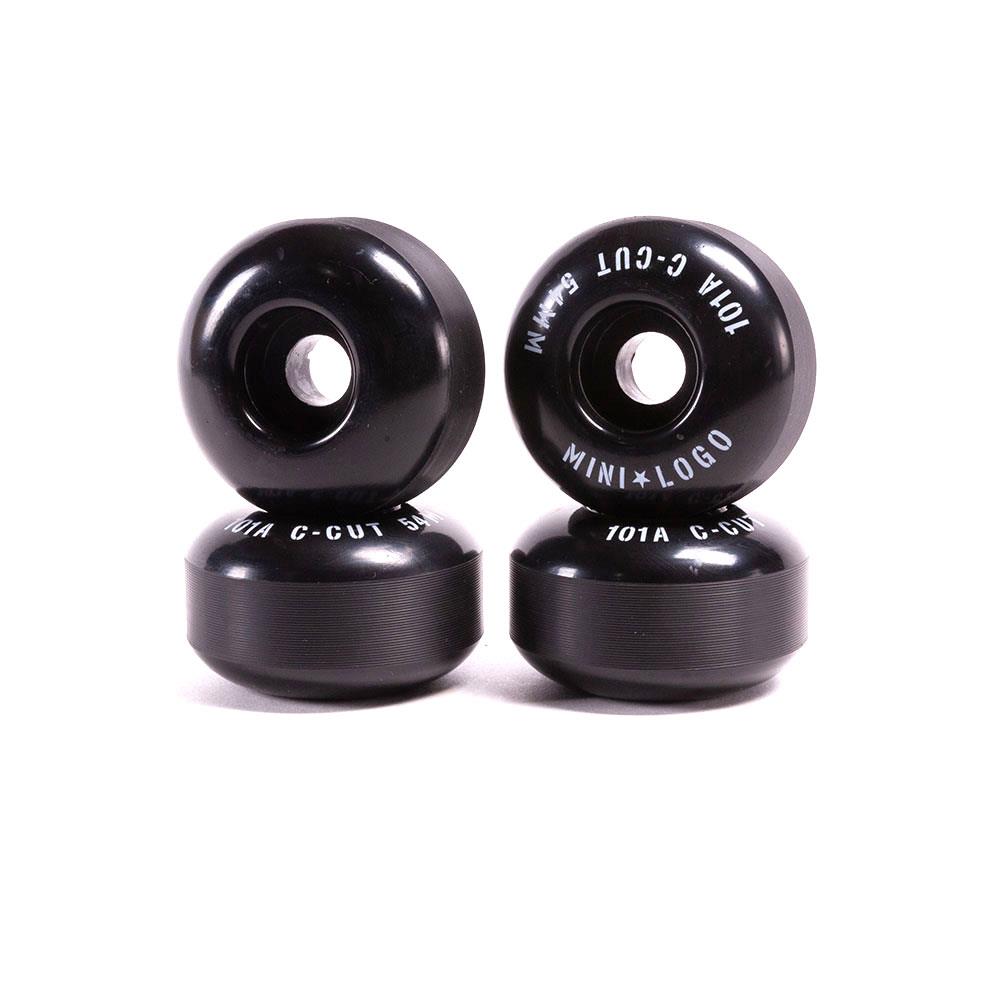 Mini Logo Wheels - C-Cut 2 Black 101a 54mm (4 Pack)
